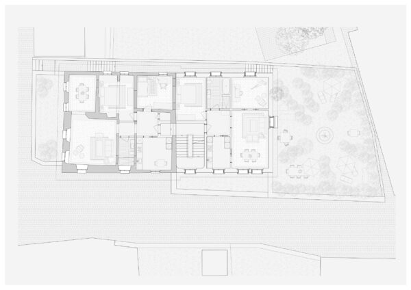 1. Obergeschoss Plan Wettbewerb Kronengasse in Sempach